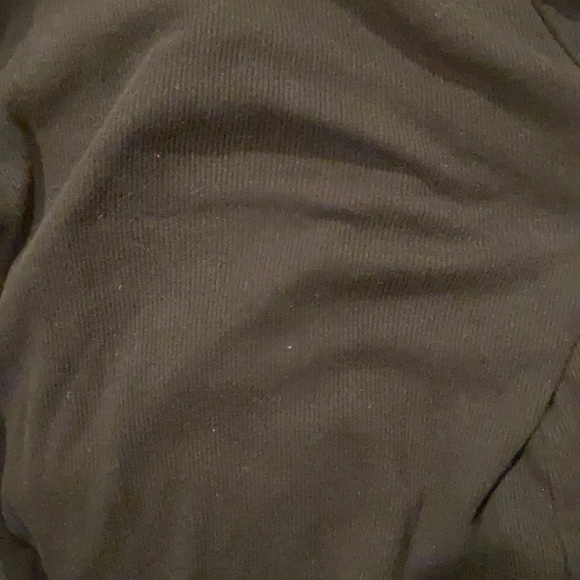 Black Zara Ribbed Ruffle Top - Picture 5 of 5